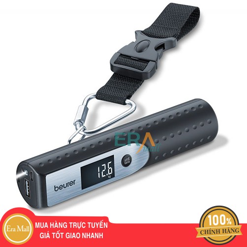 Cân hành lý kèm sạc dự phòng Beurer LS50 - 50kg, LCD, Tự động tắt