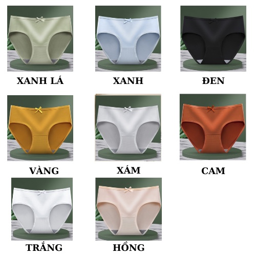 Quần Lót Nữ - Quần Lót Cotton Cao Cấp Đính Nơ AMY BRA LA05