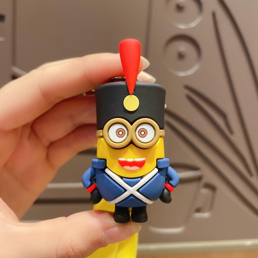 Móc Khóa Hình Minions Kevin / Stuart / Bob Bằng Silicone