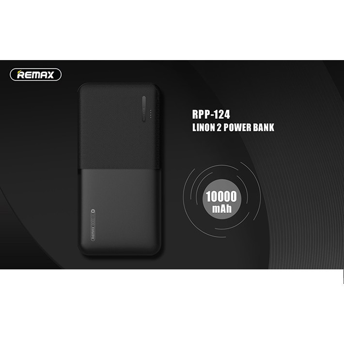 [Sỉ Lẻ]PIN SẠC DỰ PHÒNG REMAX RPP-124 LINON 10000MAH 2 CỔNG USB SIÊU MỎNG  -HC Store 1