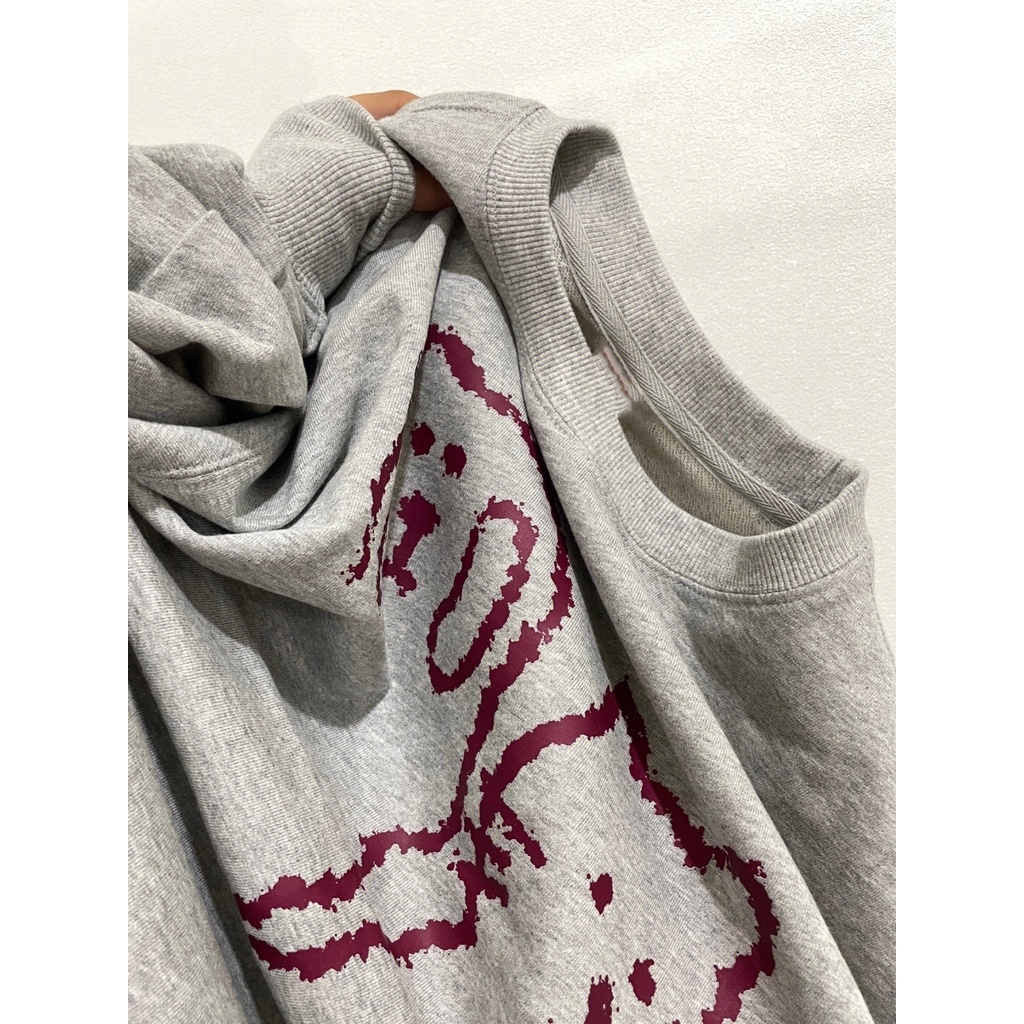 ZHELIHANGFEI Áo Thun Tay Dài Cổ Tròn Họa Tiết Hoạt Hình Theo Phong Cách Preppy Retro Mỹ