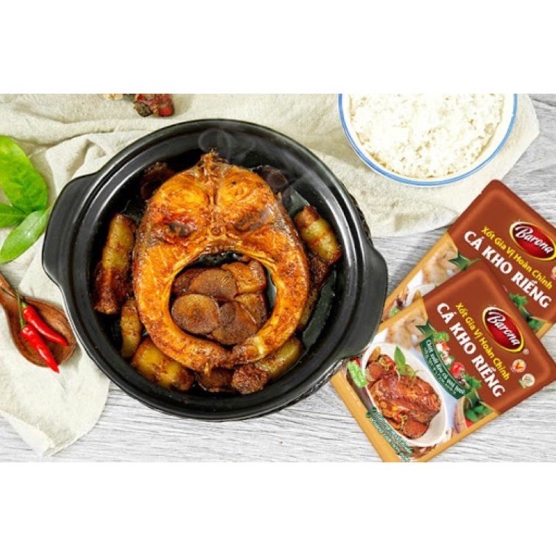 Xốt Cá Kho Riềng Gia Vị Hoàn Chỉnh BARONA - Cá Kho Riềng gói 80g