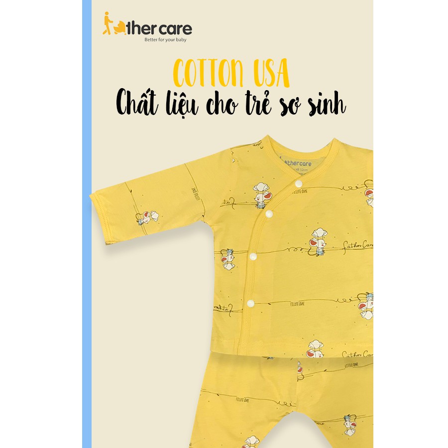 Bộ Quần Áo sơ sinh DT FatherCare Cài Lệch - Chuột Little One FC813