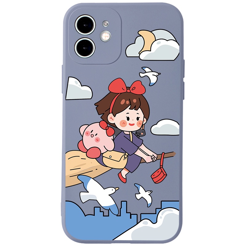 Ốp lưng JURSUE chống bẩn hoạt hình dễ thương đẹp cho iPhone 13 12 11 Pro Max SE 2020 X XR XS 8 7 ip 6S 6 Plus kute Y1793