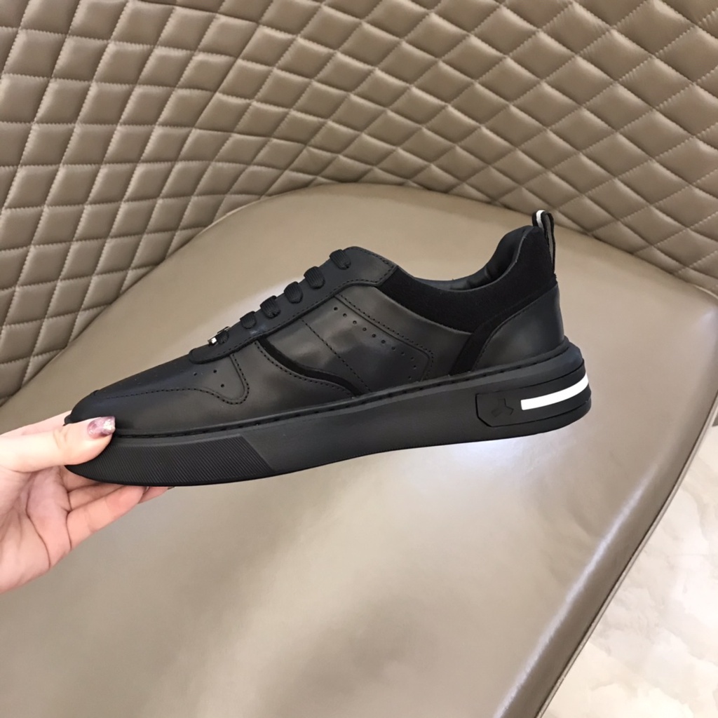 Giày sneakers nam da thật cao cấp Bally thiết kế tối giản, năng động
