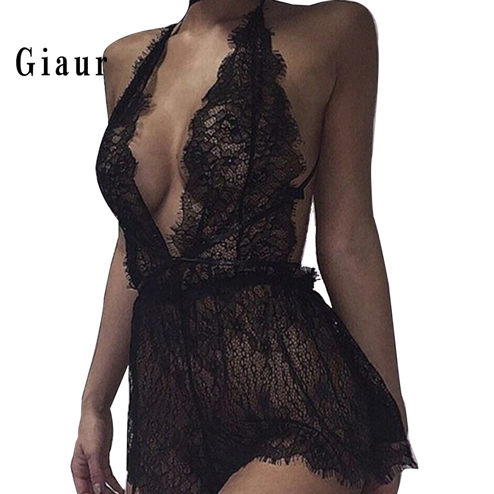 Đầm ngủ dây sát nách thiết kế cổ chữ V khoét sâu gợi cảm cho phái nữ