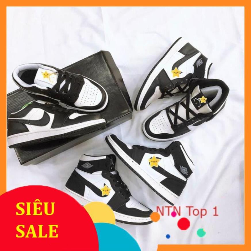 [Xả Kho] Giày Sneaker Nam Nữ Trắng Viền Đen Cổ Cao Đẹp Cao Cấp 2021 Hot trend 2021