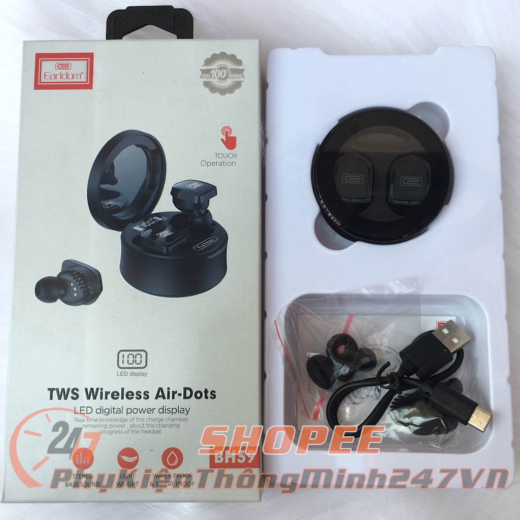 🛑 Chính Hãng Earldom 🛑 Tai Nghe Bluetooth True Wireless Earldom ET- BH39 | Phụ Kiện Thông Minh 247 VN