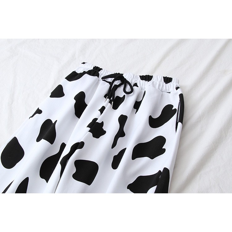 Quần jogger nam nữ bò sữa vải thun cotton 4 chiều quần suông ống rộng có dây rút ulzzang unisex FFSTORE