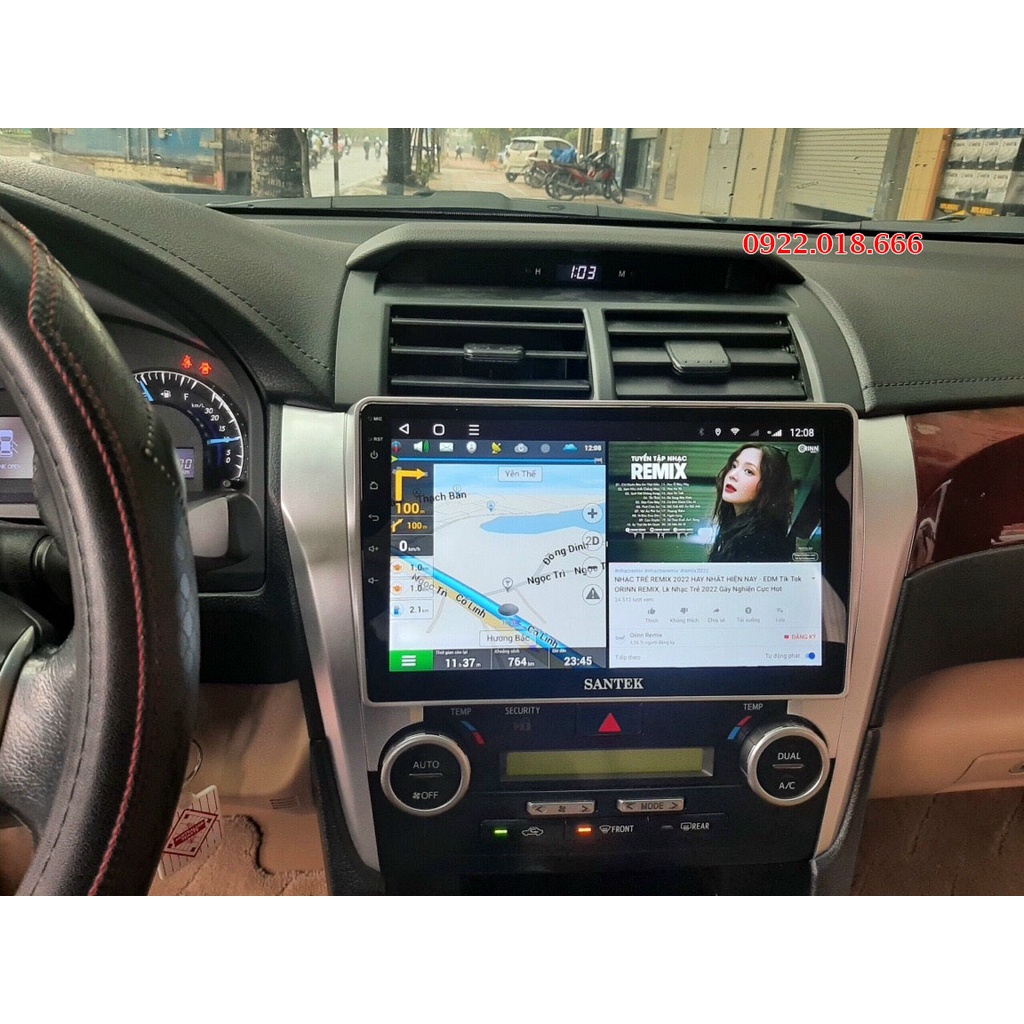 Màn Hình Android Chip 8 Nhân Ram 2Gb,Rom 32GB Hãng Santek chính hãng Giá Tốt Nhất