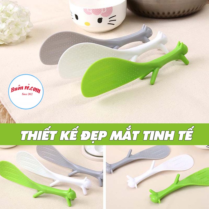 Thìa xới cơm hình sóc siêu cưng - Muôi xới cơm thông minh chất liệu nhựa PP an toàn - br00334