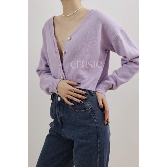 Áo Len Nữ Gài Nút Croptop chất siêu đẹp
