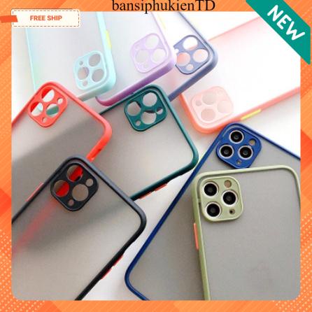 Ốp lưng nhám iphone 13 Promax 7 Plus 8 Plus 6 6s 7 8 Se 2022 12 Pro max 11 Pro max Xs max X , chống bám vân tay