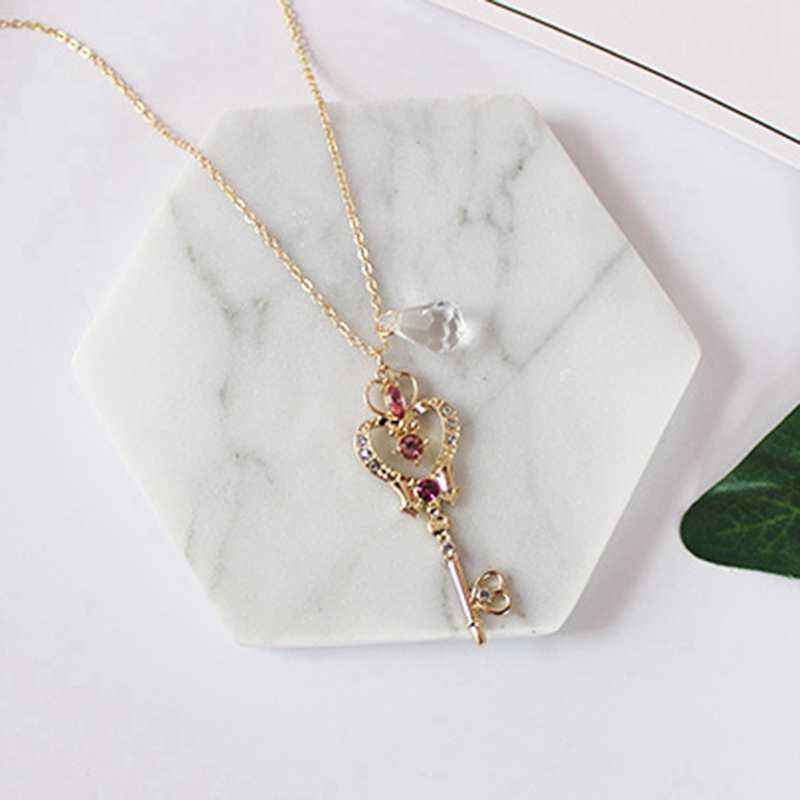 Dây Chuyền Mặt Hình Chìa Khóa Thủy Thủ Mặt Trăng Sang Trọng Hợp Thời Trang Cho Nữ