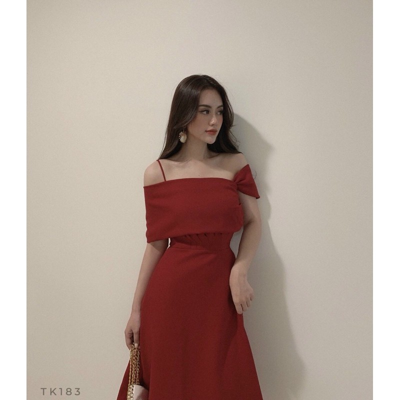 ĐẦM TRẮNG TRỄ VAI MIDI DÁNG DÀI CHE TAY– GD128 | BigBuy360 - bigbuy360.vn