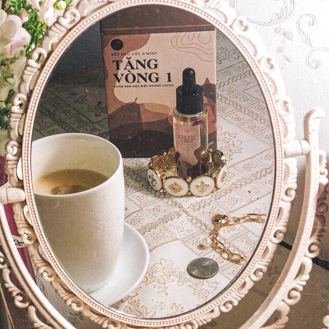 Bộ đôi A'mint tăng size vòng 1+ Giảm mỡ bụng nhanh an toàn (Freeship+kèm quà) Bột cacao và tinh dầu ấn huyệt Amint