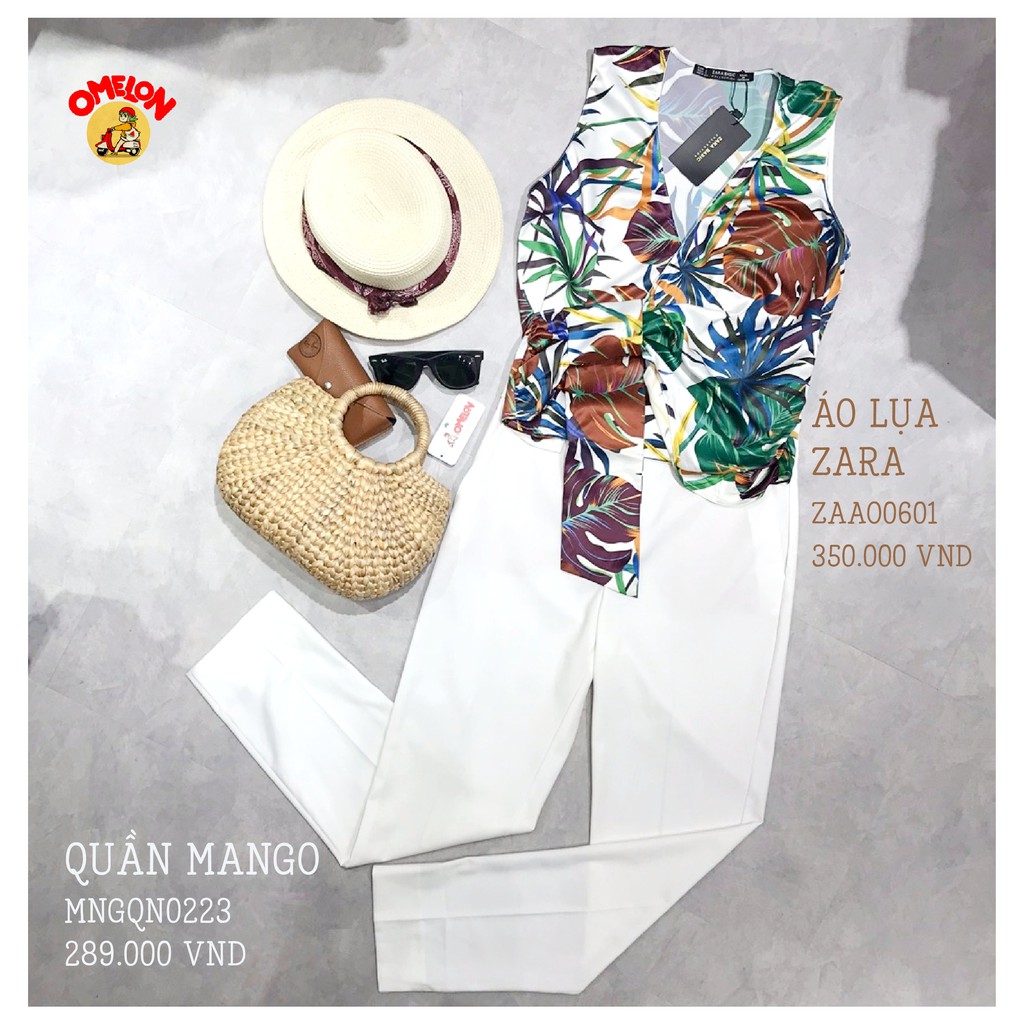 ZR - ÁO LỤA HỌA TIẾT TROPICAL