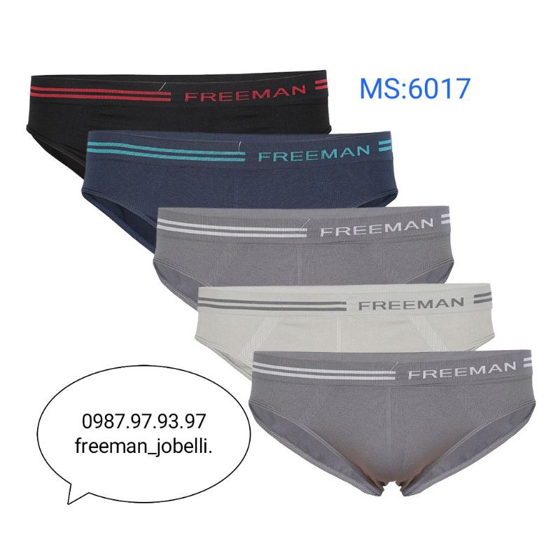 MS:6017,quần lót dệt kim,co giãn đa chiều,  thương hiệu Freeman chính hãng