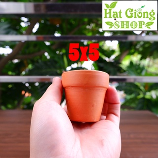 Chậu đất Nung Đỏ mini , Chậu gờ