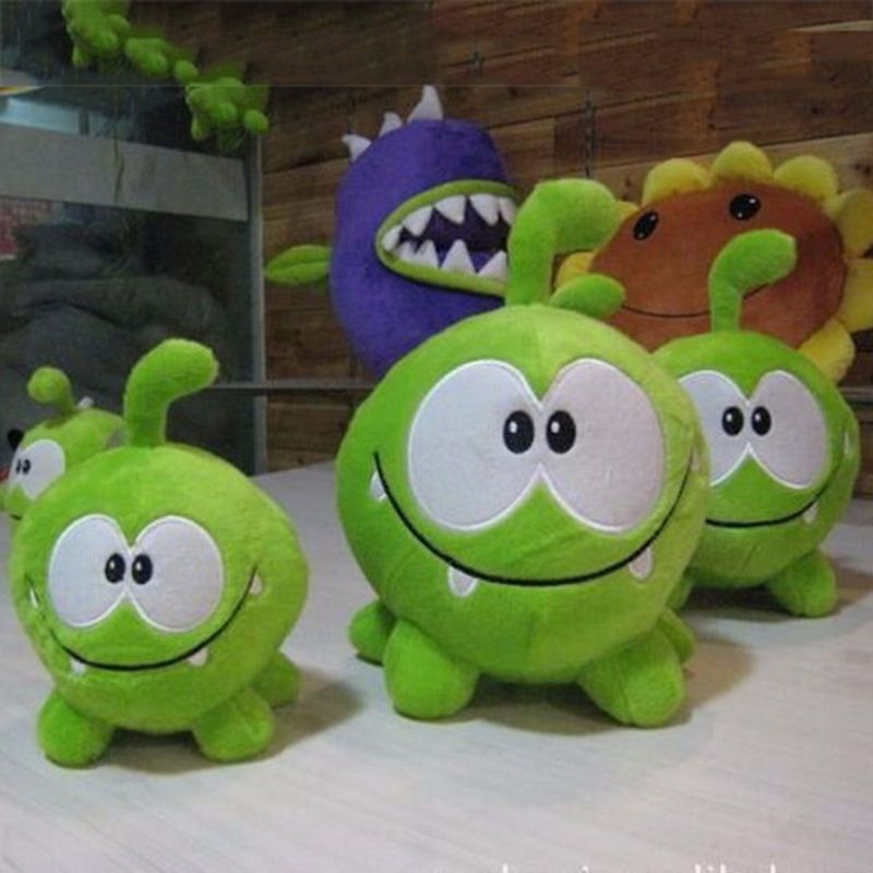 Thú nhồi bông hình quái vật Om Nom trong trò chơi Cut The Rope kích thước 8" thích hợp làm quà tặng