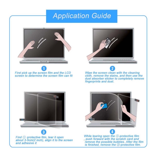 Miếng dán màn hình Macbook Kèm Bộ Lau (Full Dòng)