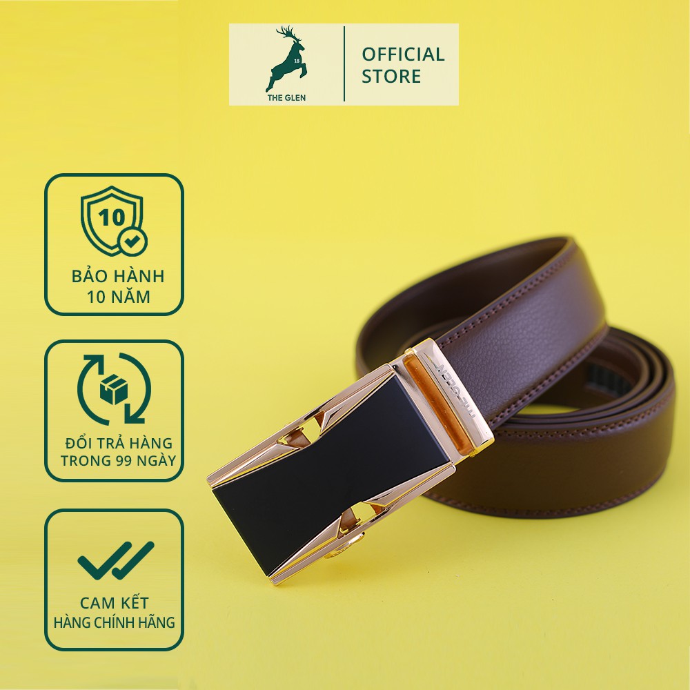 Thắt lưng nam thời trang hàn quốc - Dây lưng nam cao cấp 2021 da PU bảo hành 10 năm THE GLEN TG129