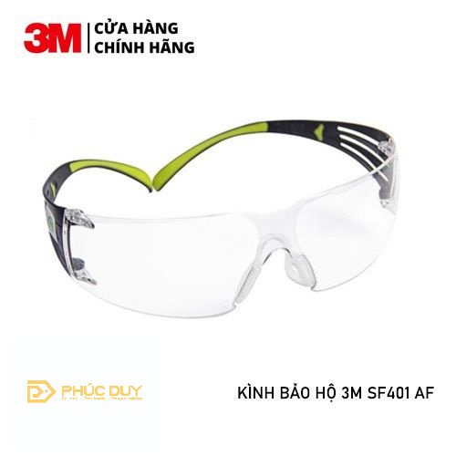 [CHÍNH HÃNG ] Kính bảo hộ 3M Tour-Guard V &amp; 3M SF301AF chống bụi, chống tia UV, chống đọng sương, đeo được cùng kính cận