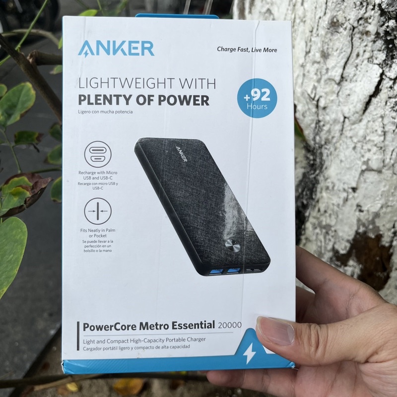 Pin sạc dự phòng ANKER PowerCore Essential 20000 - A1268, A1287 (Plastic) Bh 12 tháng