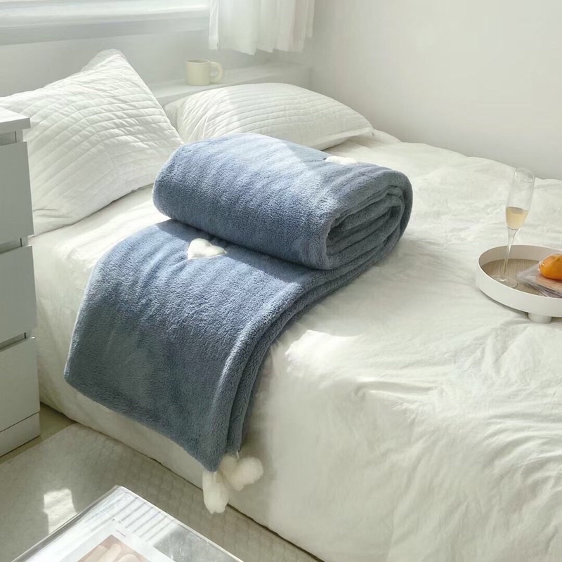 CHĂN CỪU THÊU TIM NỔI PHIÊN BẢN MỚI TẶNG KÈM TÚI SỊN SÒ