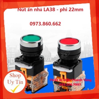 [FREESHIP] Nút ấn LA38 Phi 22 - nút ấn nhả xanh đỏ phi 22mm [SHOPUYTÍN]
