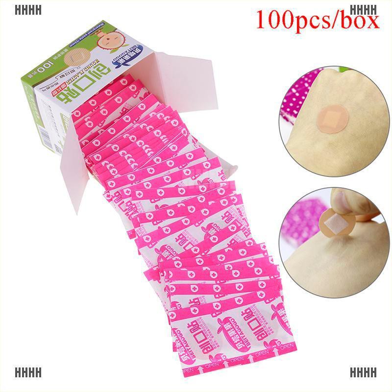 Hộp 100 băng keo cá nhân mini hình tròn đa năng tiện dụng