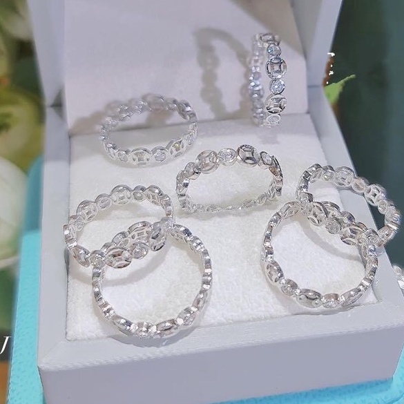 Nhẫn nữ kiểu mới bạc chuẩn MC