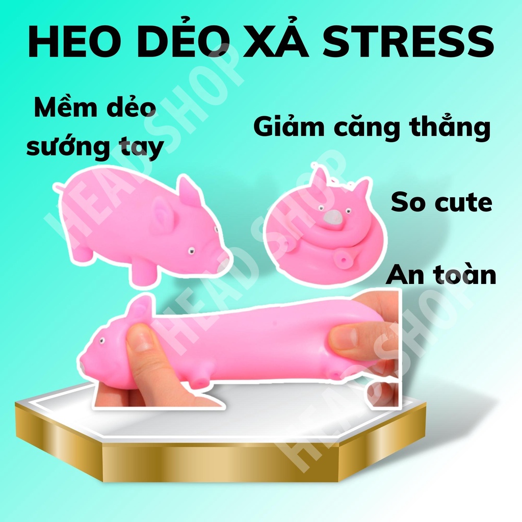 LỢN HỒNG BẰNG NHỰA DẺO XẢ STRESS MÃ HD1, HEO DẺO MANG LẠI NIỀM VUI CHO NGƯỜI SỬ DỤNG HEADSHOP