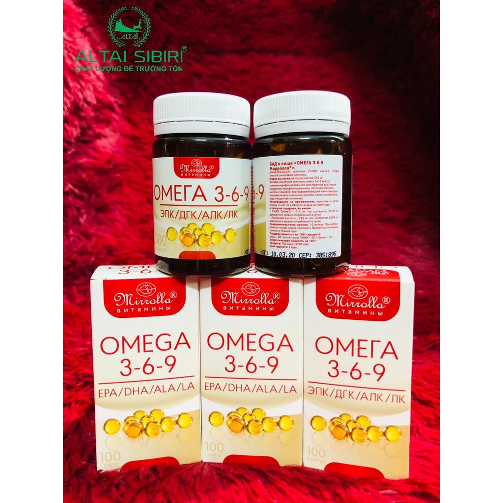 Omega Nga 369 - tim mạch - sáng mắt - đẹp da - chống lão hóa 100 viên