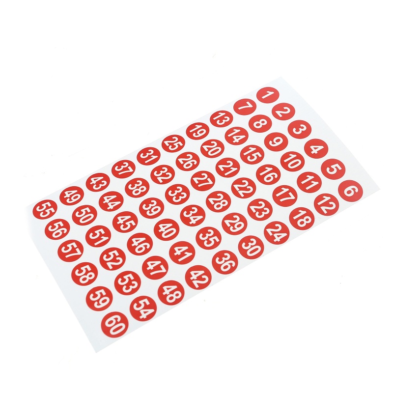 Nhãn Dán Hình Tròn In Số Tiện Dụng