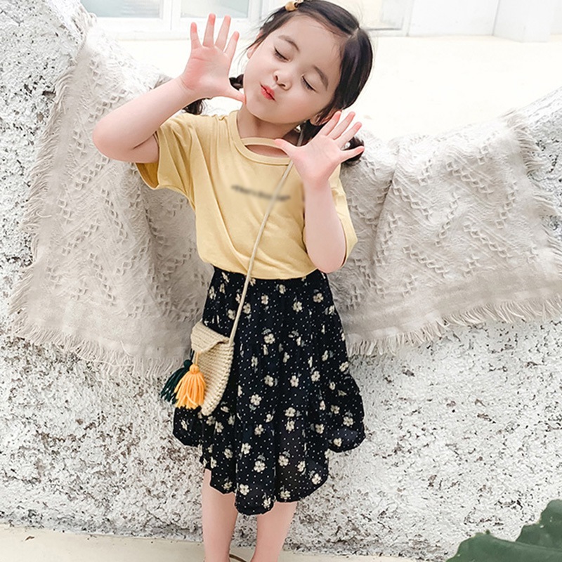 Chân váy dài họa tiết hoa thời trang Hàn Quốc xinh xắn cho bé gái