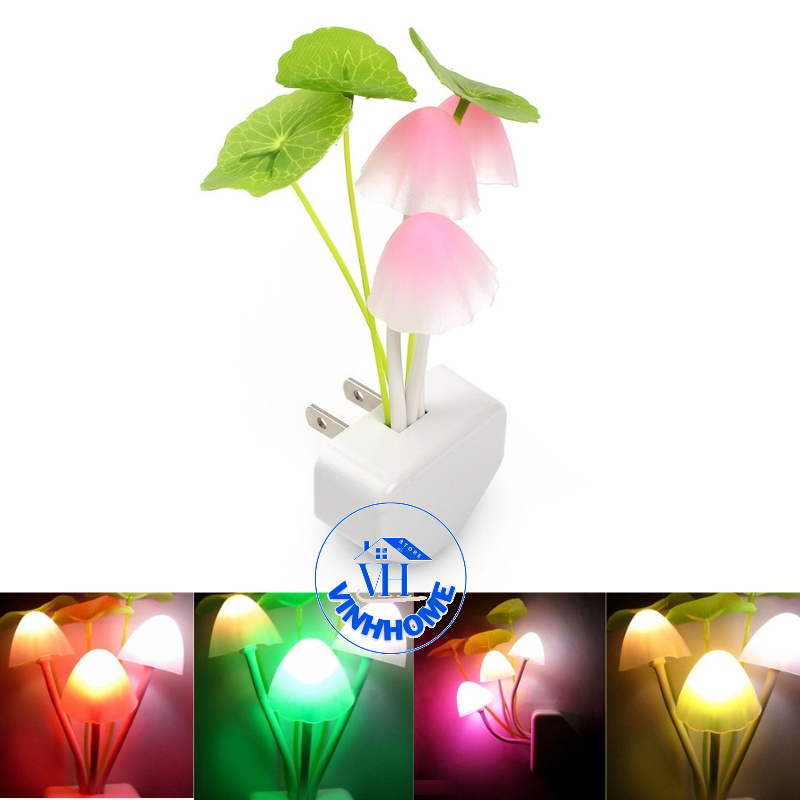 Đèn ngủ cảm ứng ánh sáng dịu nhẹ hình cây nấm siêu cute dễ thương vinhhome.store