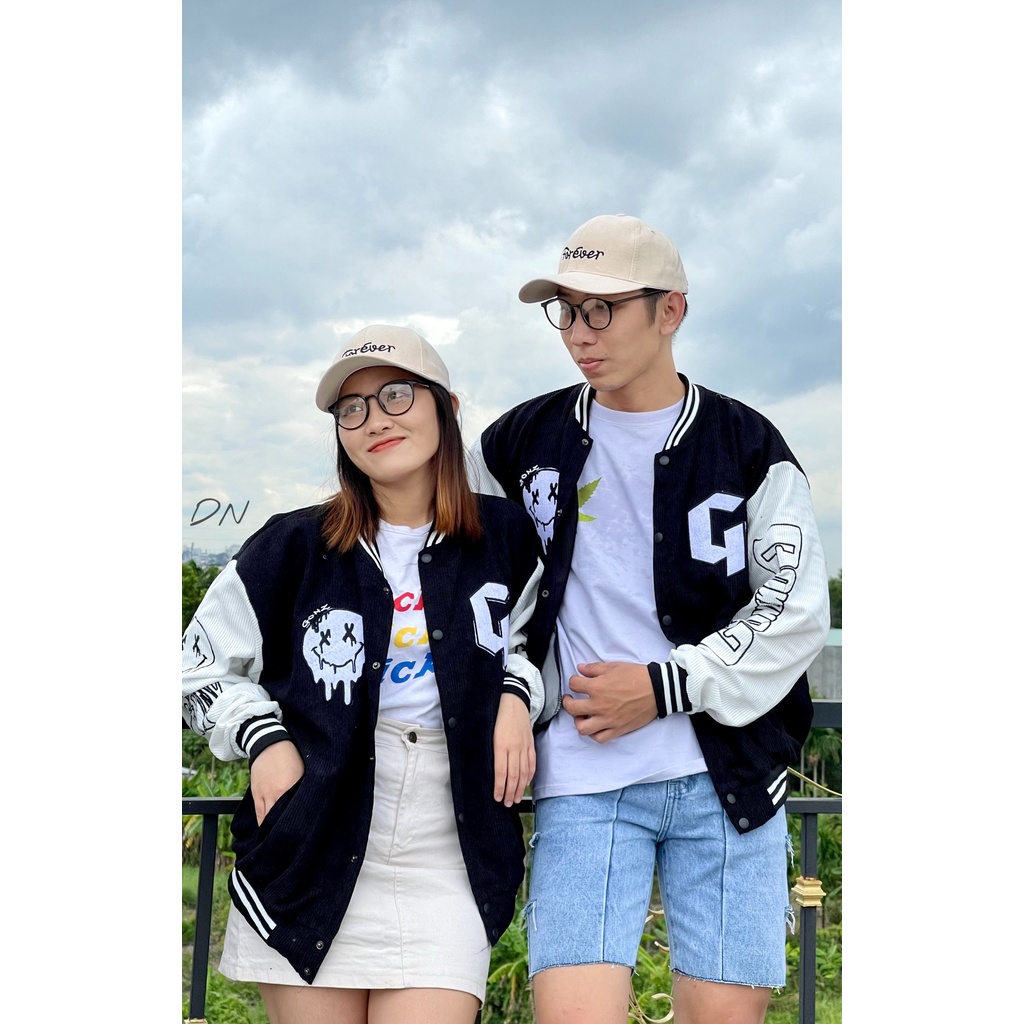 Áo khoác bomber chất nỉ không xù 2 lớp, áo khoác nỉ nhung tăm jacket Unisex Ulzzang nam nữ