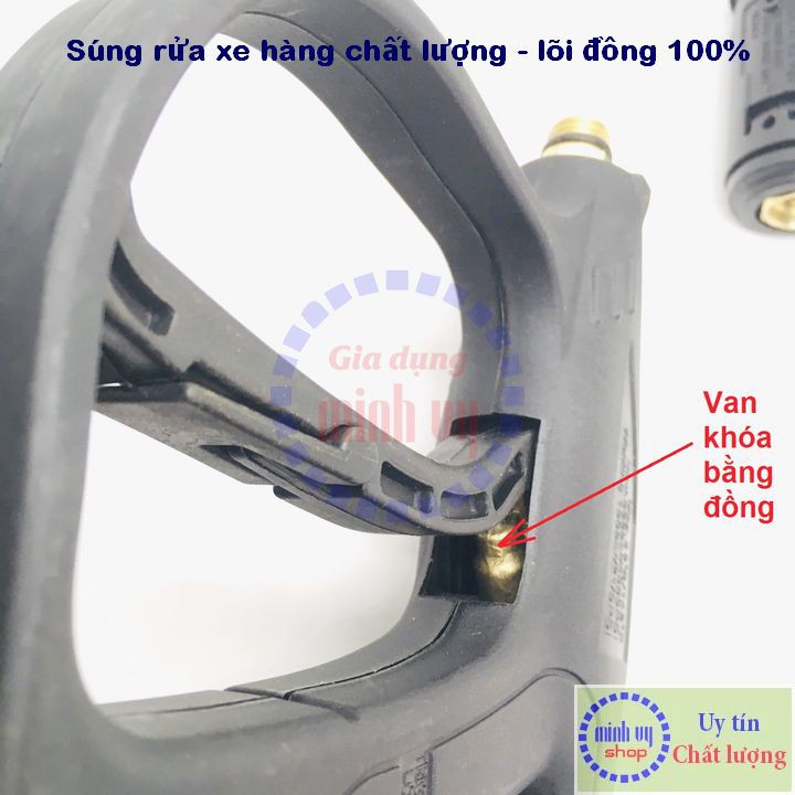 Sung Xịt Rửa xe đầu béc mỏ vịt- chuôi ren 14mm / ren22mm - lõi đồng 100% -SGnganMV