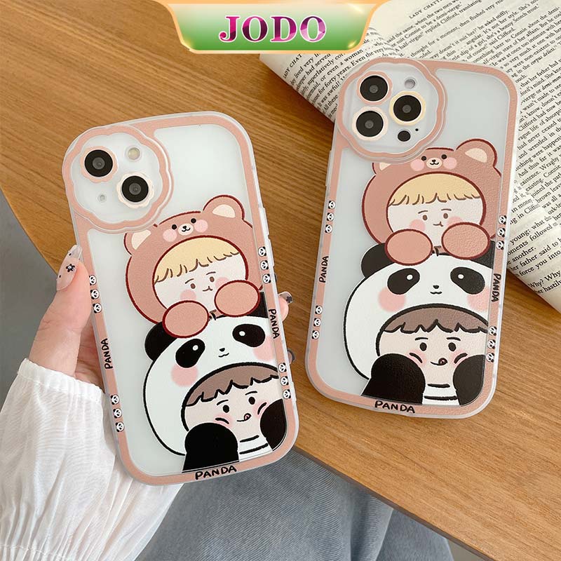 Ốp Điện Thoại TPU Silicon Mềm Chống Sốc Hình Gấu Trúc Đáng Yêu Cho iPhone 13 12 11 Pro Promax X XR XSMax SE