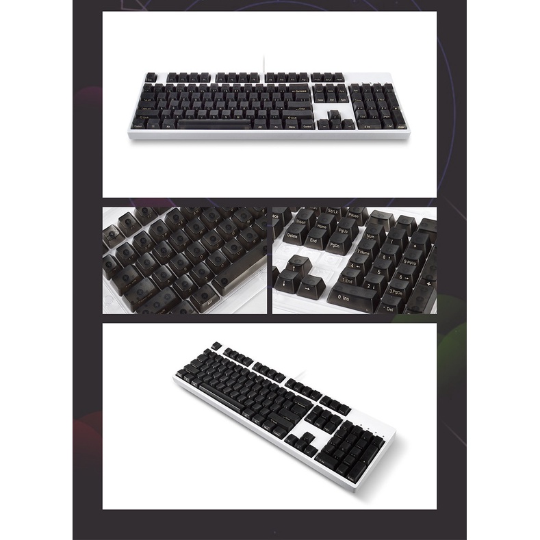 Set Keycap nút bàn phím cơ nhiều màu- nhựa PBT- xuyên led phù hợp các loại bàn phím xuyên led thông dụng