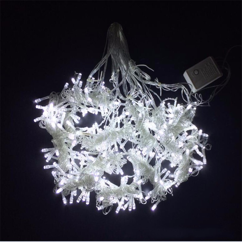 Dây đèn LED trang trí nháy thả mành, nhiều chế độ nháy sáng, nhiều kích cỡ