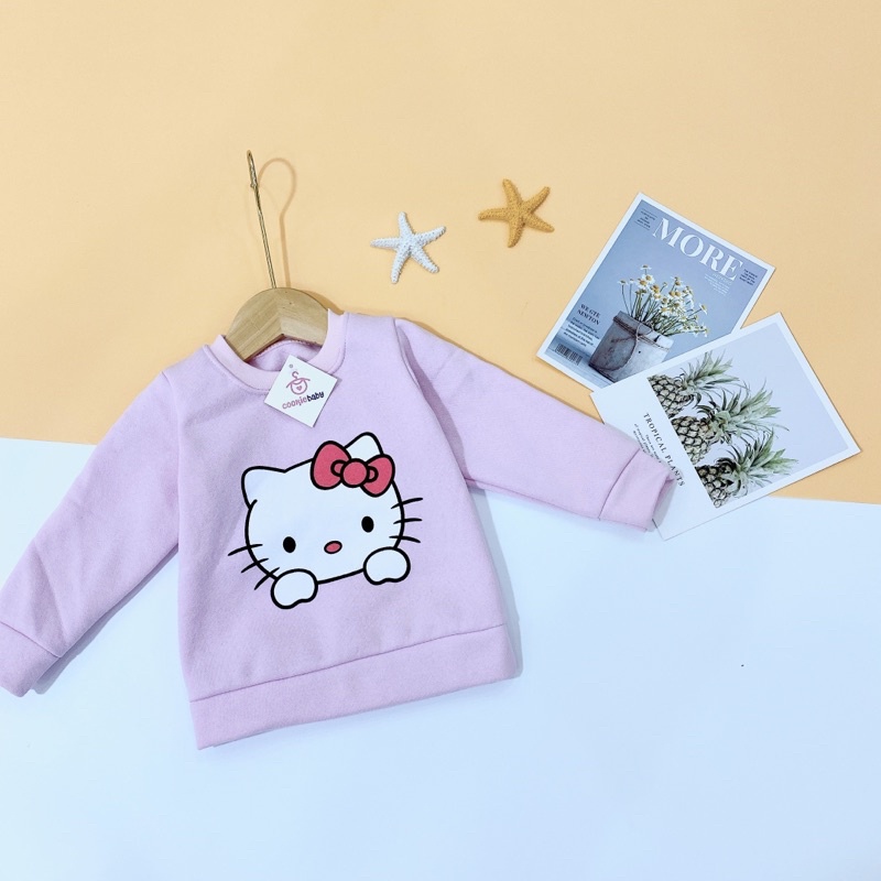 ÁO NỈ BÔNG HELLO KITTY CHO BÉ GÁI 7-17Kg