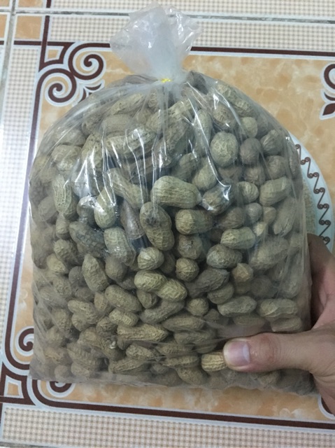 1 kg đậu phộng sấy khô nguyên vỏ ăn liền