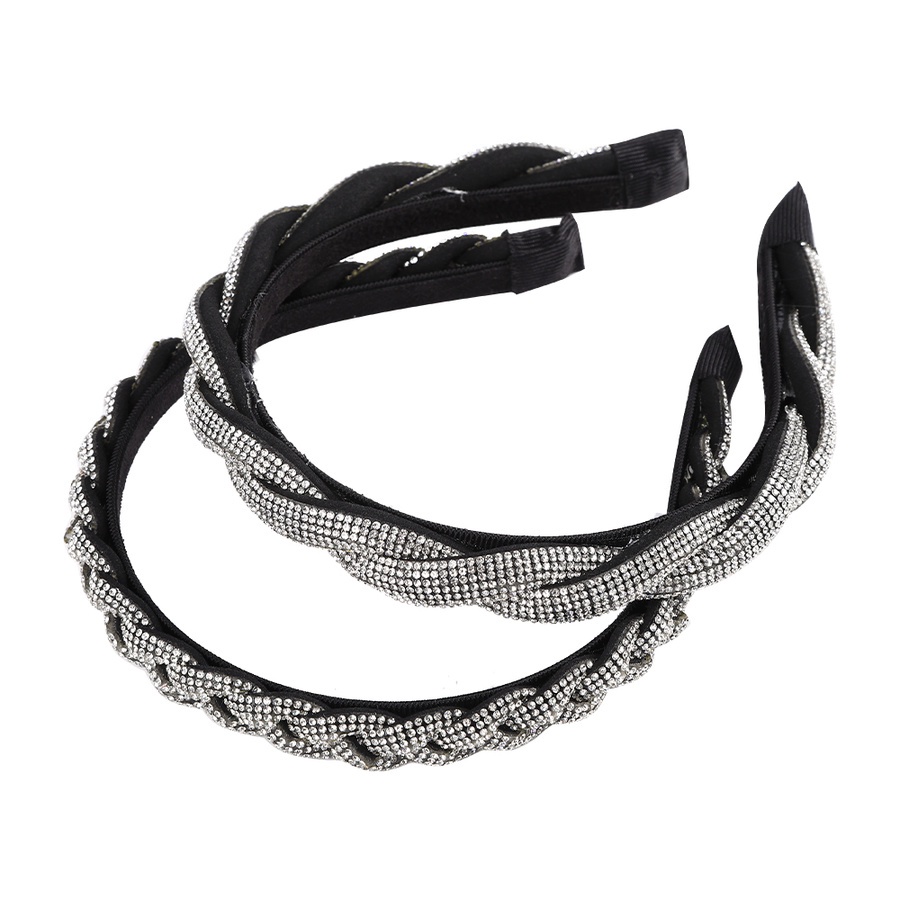 Cài Tóc Đính Đá Màu Đen Phong Cách Hàn Quốc Cho Nữ