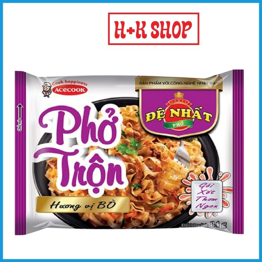 Phở Trộn Đệ Nhất Hương vị Thập Cẩm Cay, Hương vị Bò thùng 18 gói x84g MPTĐN01