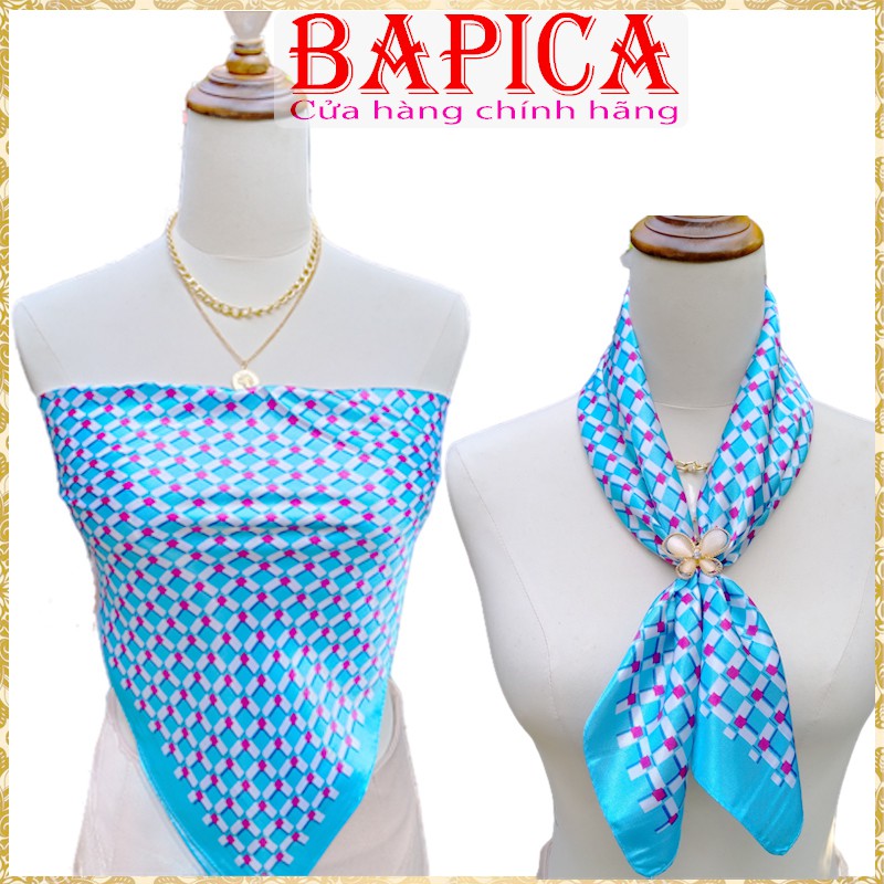 Khăn turban quàng cổ đội đầu áo bandana lụa vuông,khăn turban thời trang A13