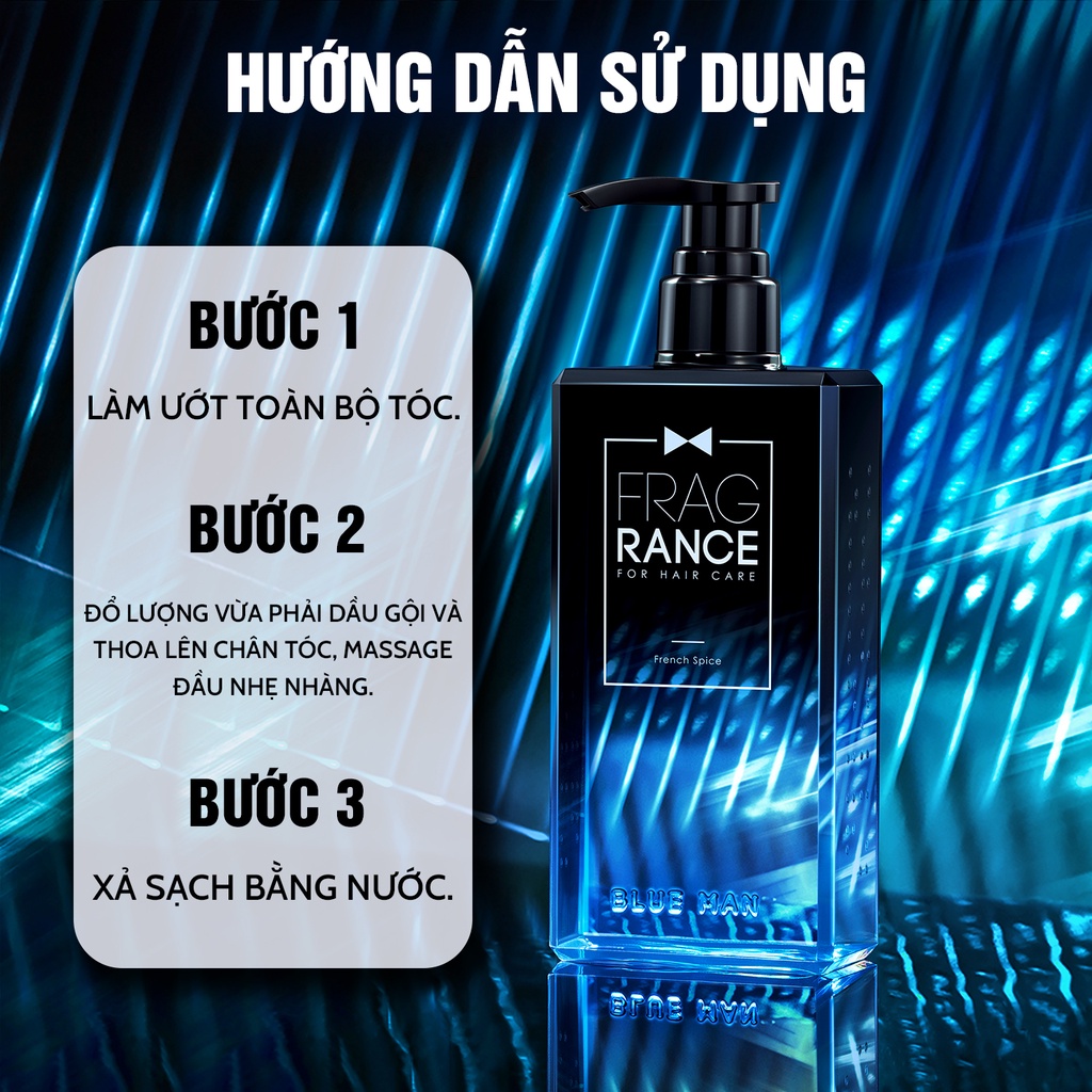 Dầu Gội Nam BLUEMAN Hương Nước Hoa Làm Sạch Gàu , Nuôi Dưỡng Tóc