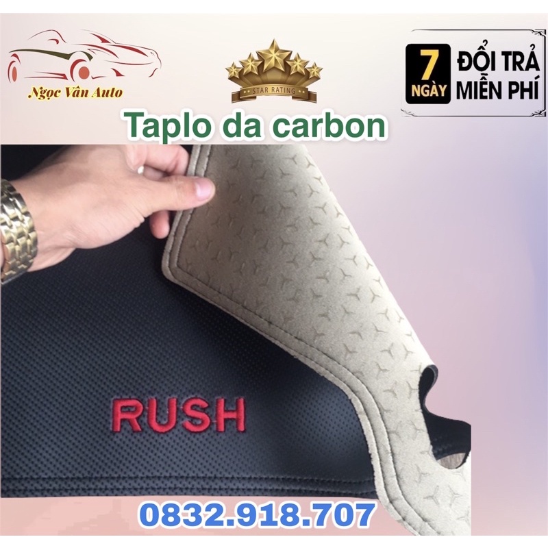Thảm Taplo Da RUSH 2018 - 2021 (Da carbon cao cấp)