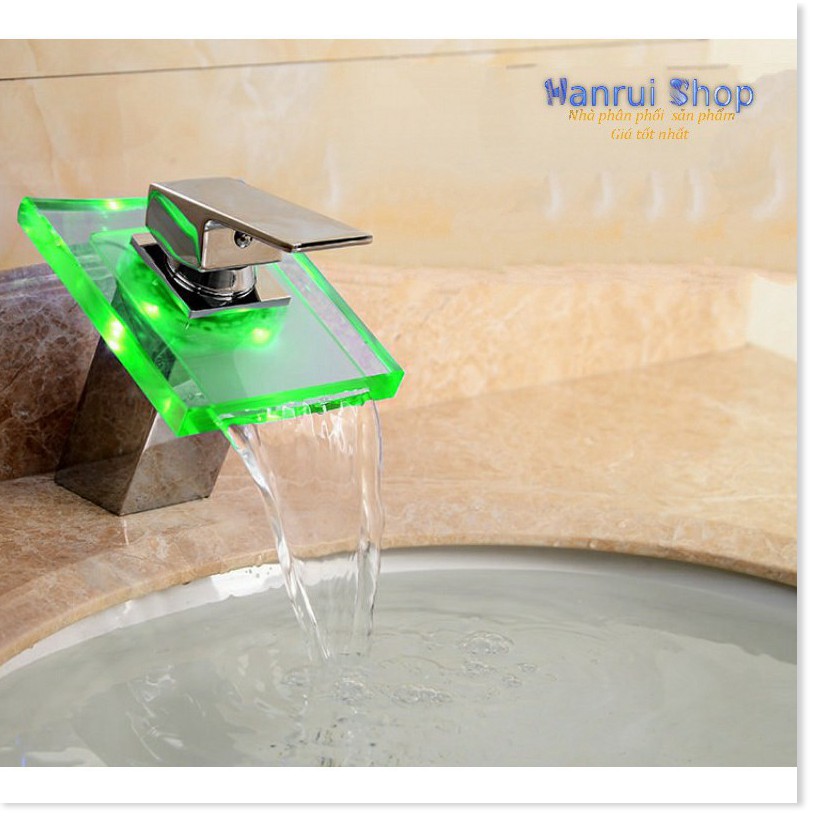 Vòi lavabo kính cường lực đổi màu theo nhiệt độ nước Euro Quality